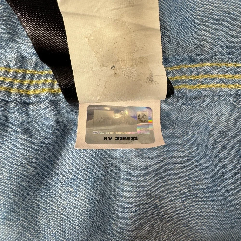 The North Face Men's Sz Medium, Short Sleeve Plaid Shirt Yellow Black Gray Blue